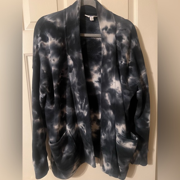 JoyLab Women’s Tie-Dye Black and White Open Cardigan Size XS - Picture 3 of 7